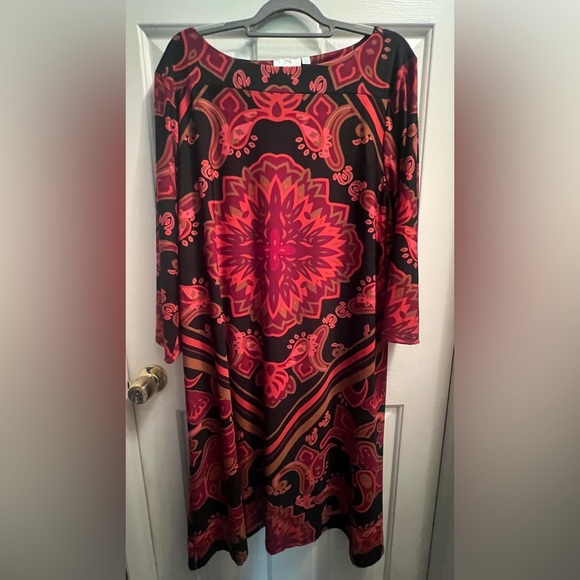 Just My Size Dresses & Skirts - Just My Size Red and Black 3/4 Sleeve Sundress
